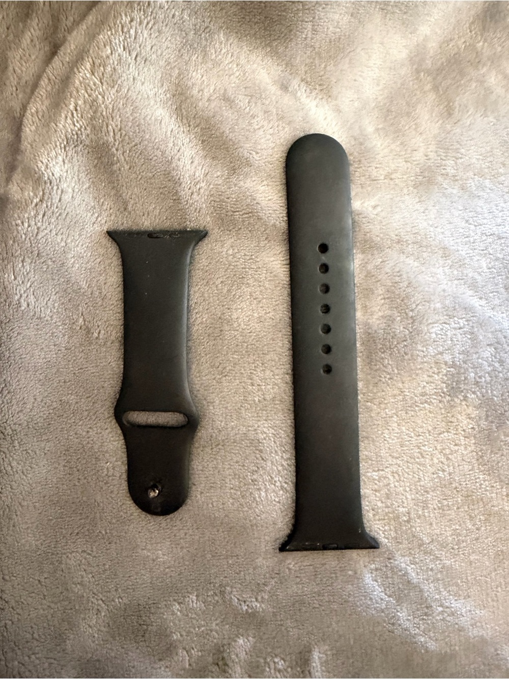 Black Silicone Apple Watch Band 42 mm